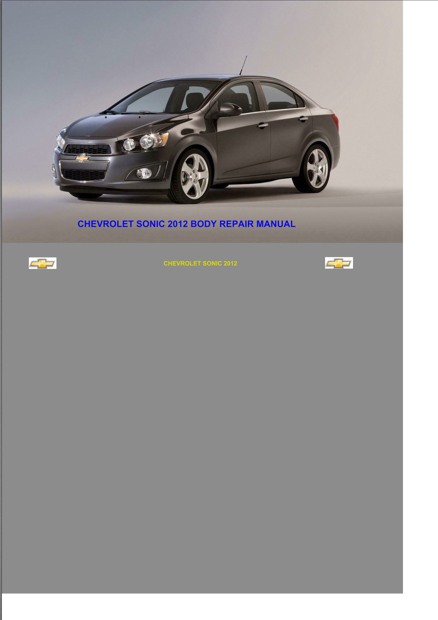 chevrolet aveo 2012 workshop manual