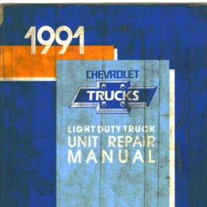 chevrolet blazer 1991 workshop manual