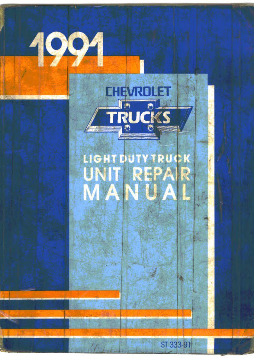 chevrolet blazer 1991 workshop manual