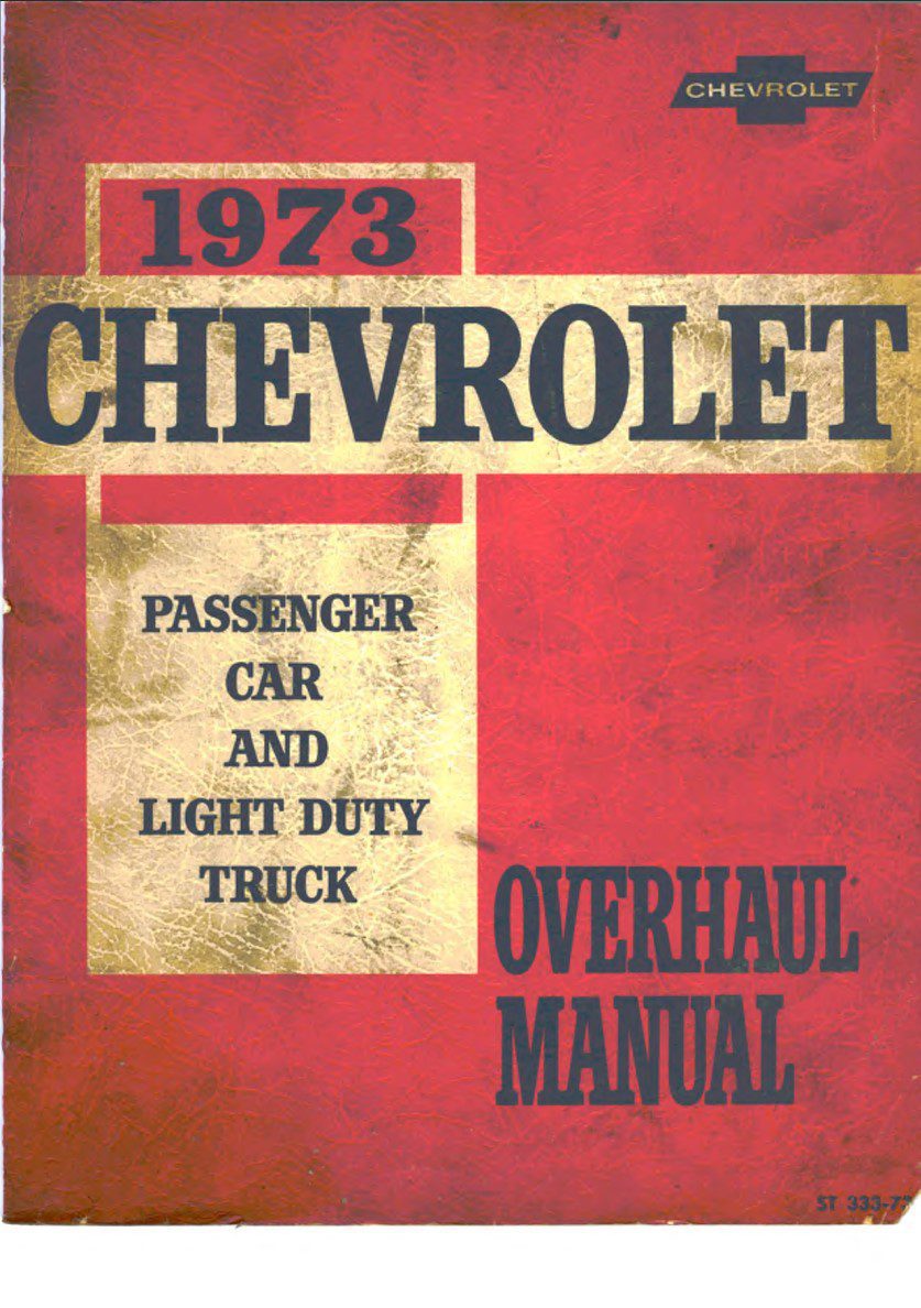 chevrolet camaro 1973 workshop manual