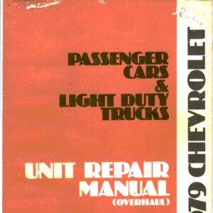 chevrolet camaro 1979 workshop manual