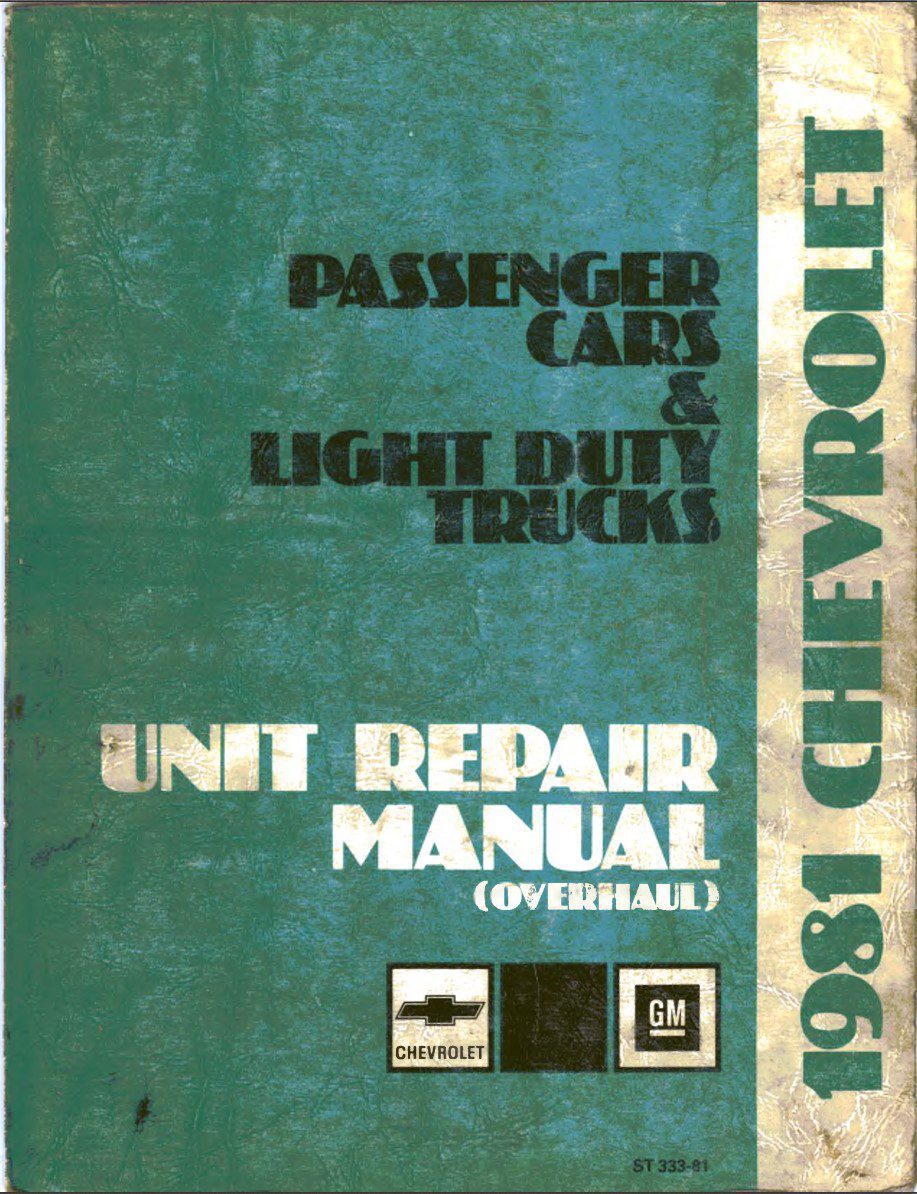 chevrolet camaro 1981 workshop manual