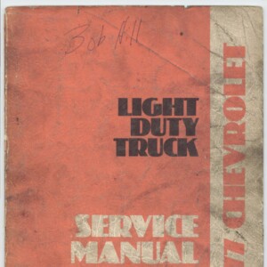 chevrolet chevy van 1977 workshop manual