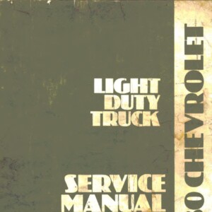 chevrolet chevy van 1980 workshop manual
