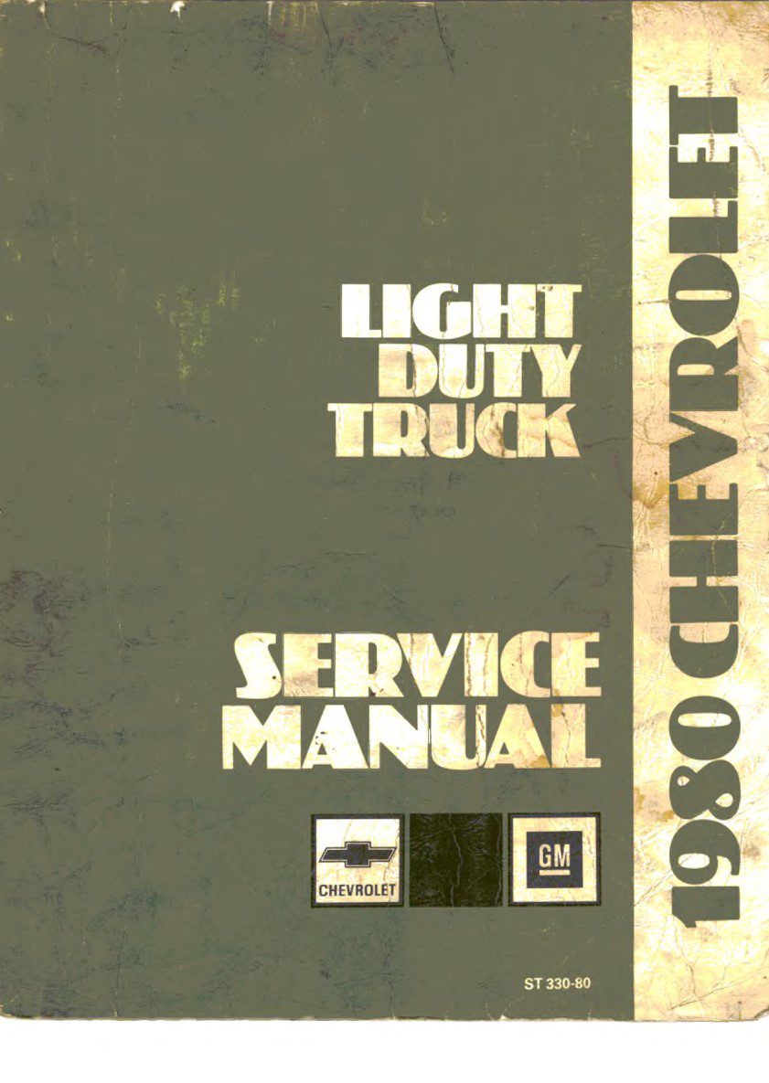 chevrolet chevy van 1980 workshop manual