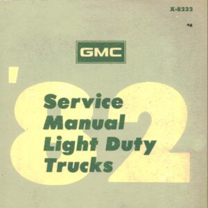 chevrolet el camino 1982 workshop manual