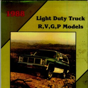 chevrolet g 1988 workshop manual