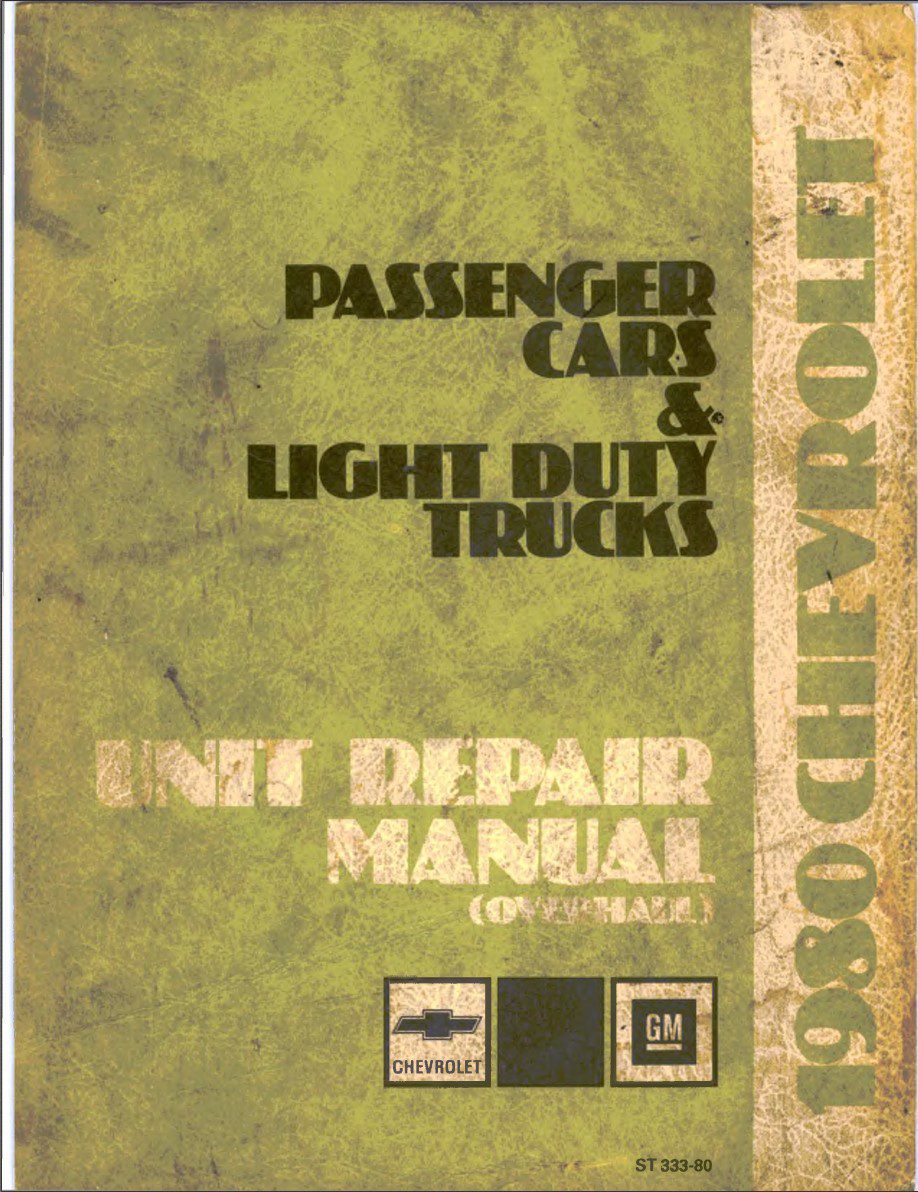 chevrolet impala 1980 workshop manual