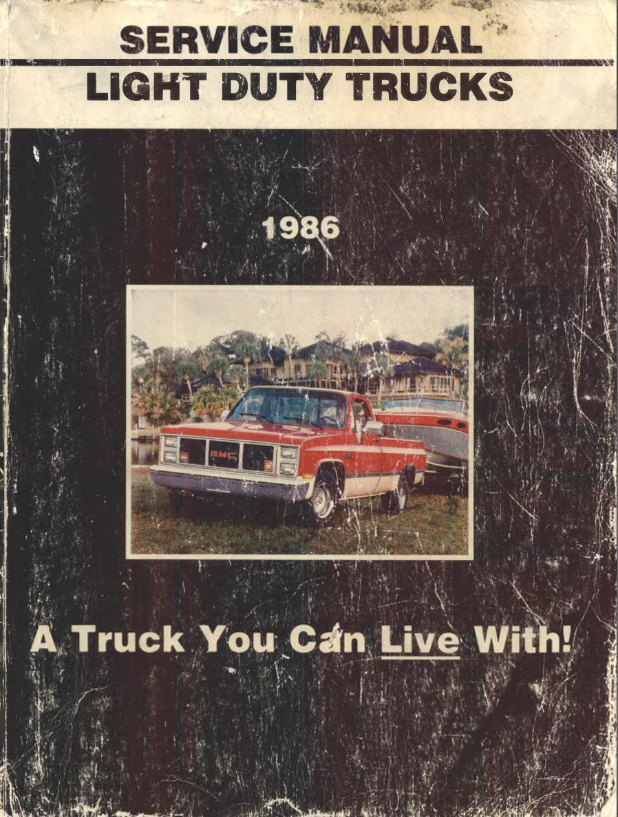 chevrolet light duty trucks 1986 service manual