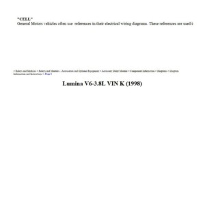 chevrolet lumina 1998 3.8l workshop manual