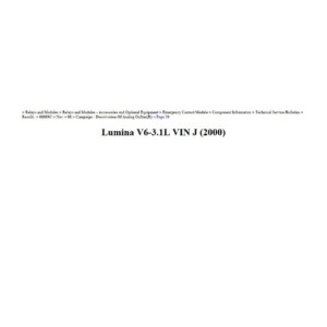 chevrolet lumina 2000 v6 3.1l workshop manual