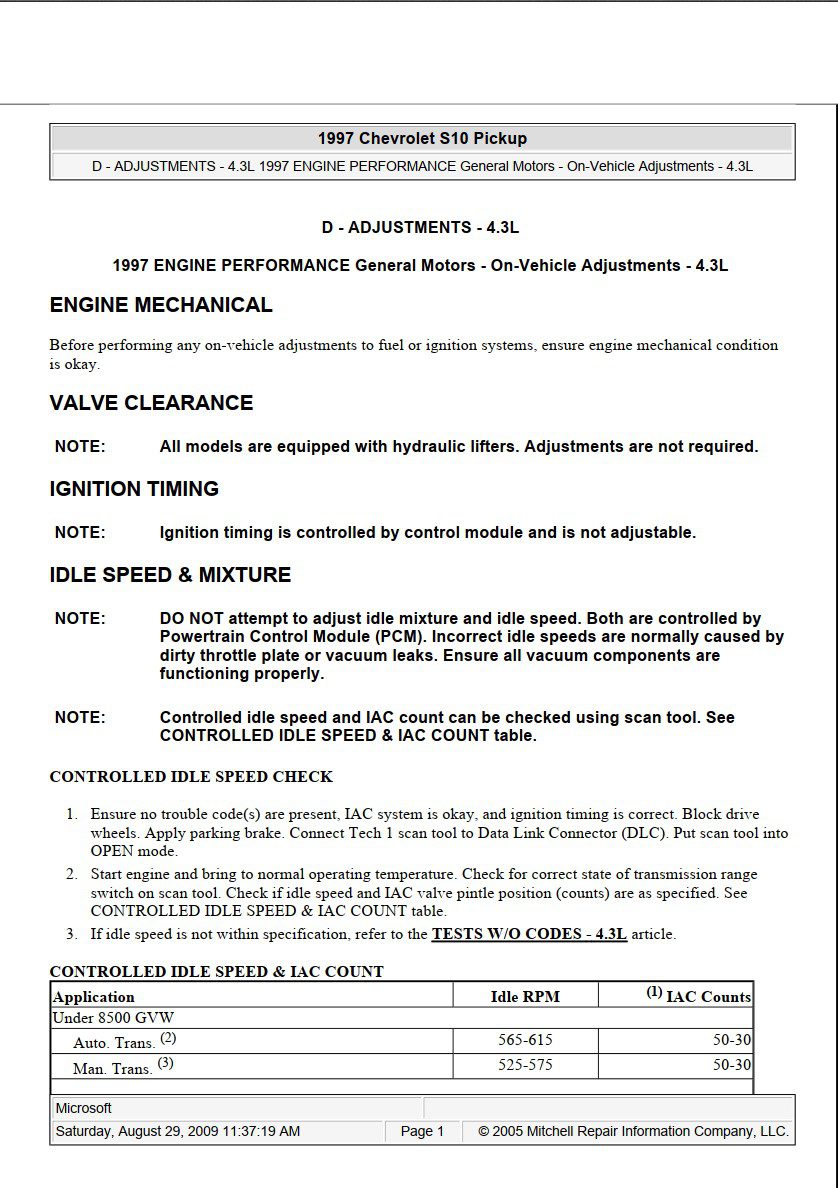 Comprehensive 19961997 Chevrolet S10 Manual