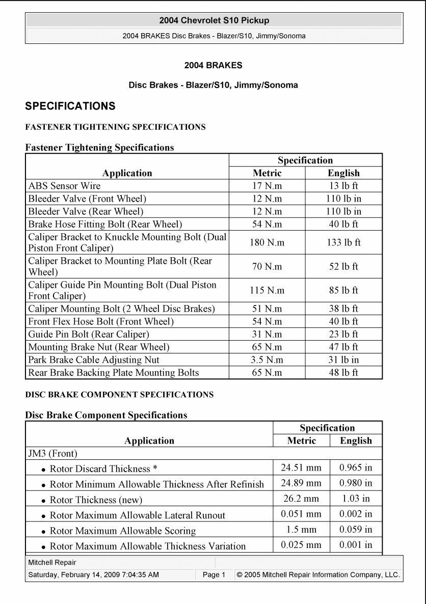 Comprehensive 2004 Chevrolet S10 Manual with StepbyStep