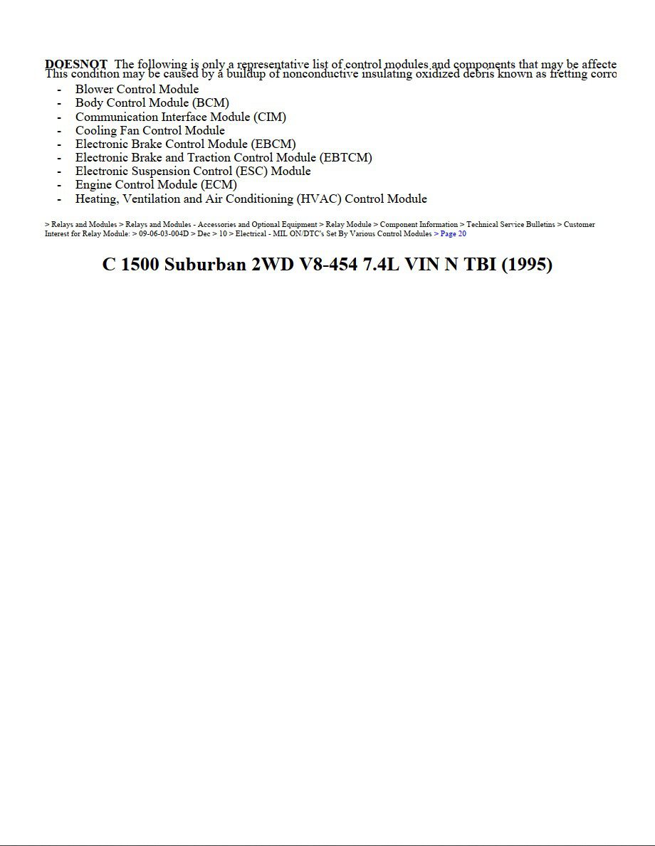 chevrolet suburban 1995 2wd v8 7.4l workshop manual