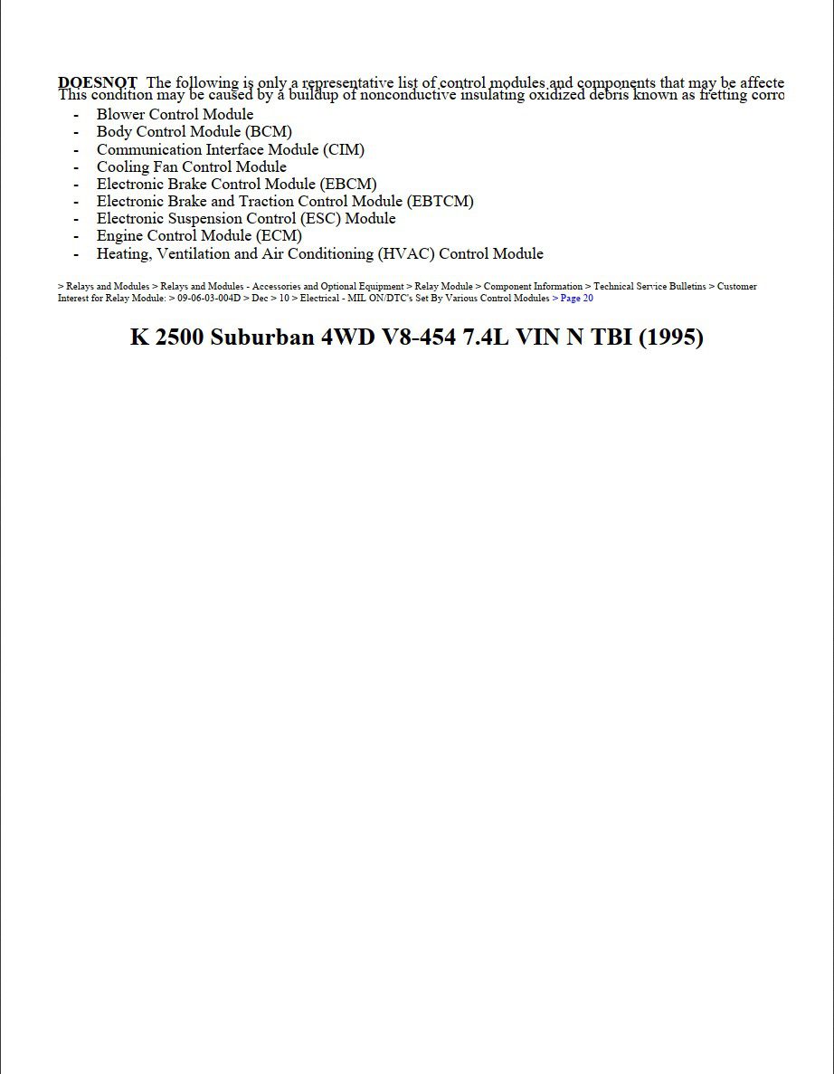 chevrolet suburban 1995 4wd v8 7.4 workshop manual
