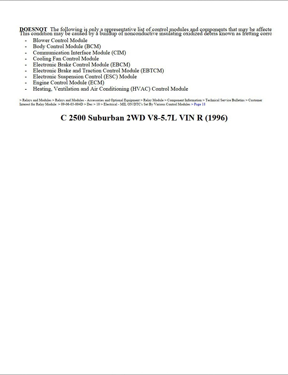 chevrolet suburban 1996 2wd v8 5.7l workshop manual