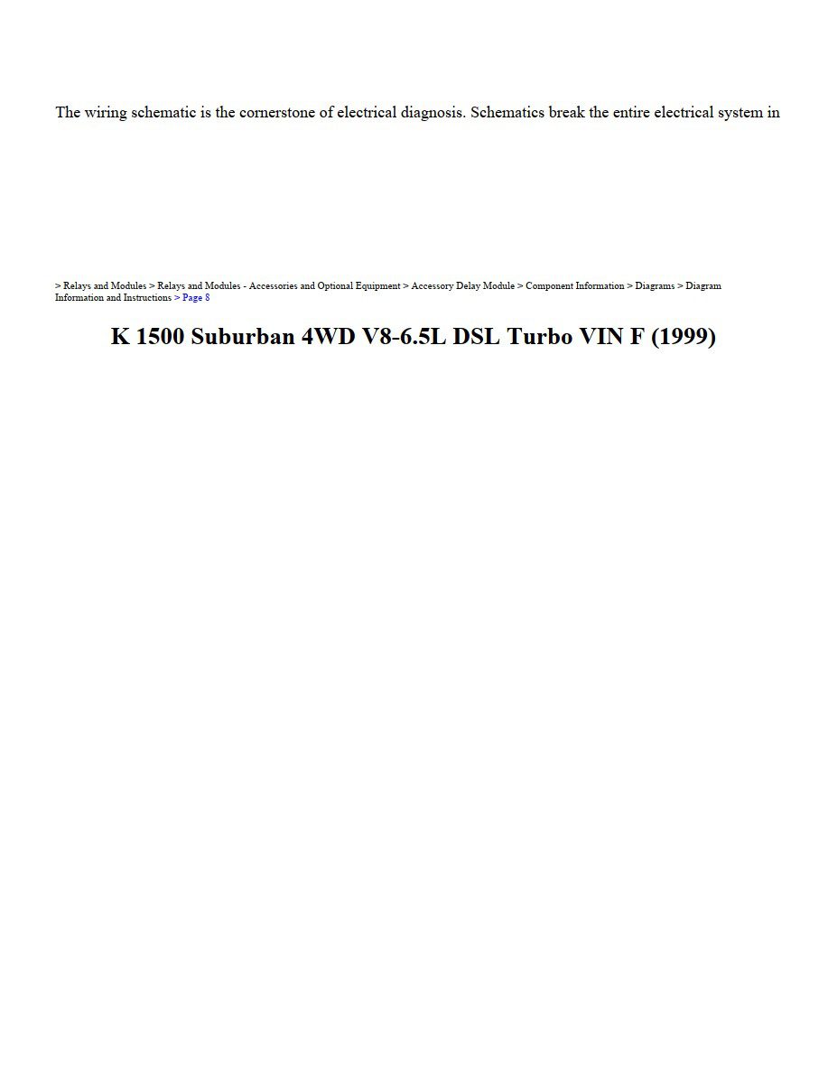 chevrolet suburban 4wd 1999 6.5l dsl turbo workshop manual