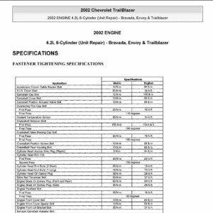 chevrolet trailblazer 2002 2005 workshop manual