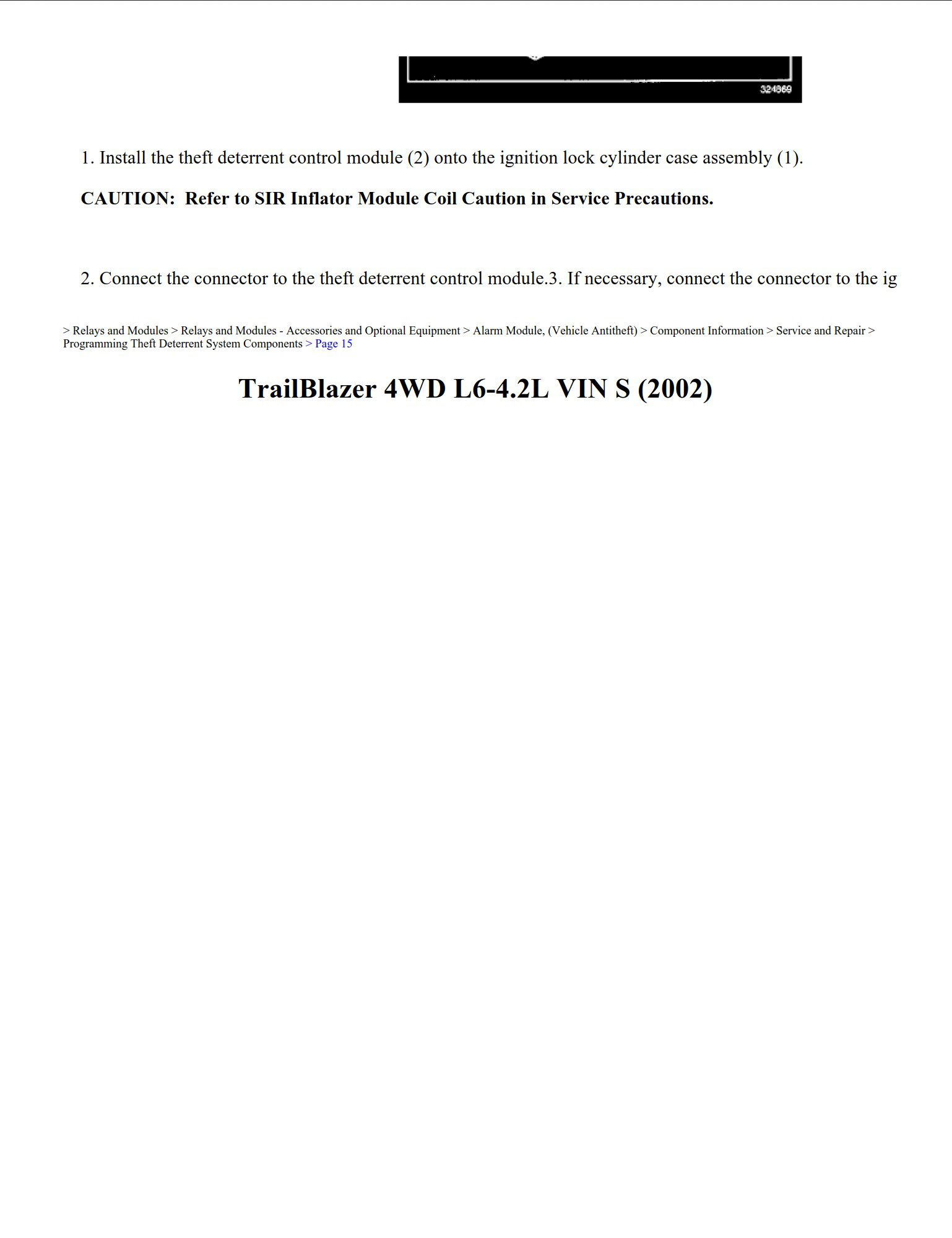 chevrolet trailblazer 2002 4.2l workshop manual
