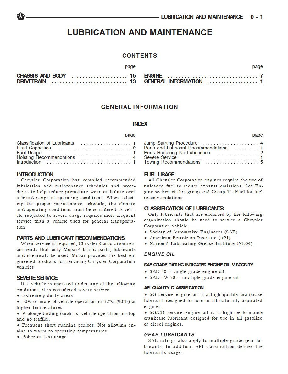 chrysler concorde 1993 workshop repair manual