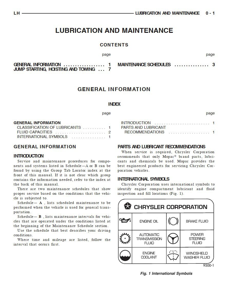chrysler concorde 1997 workshop repair manual