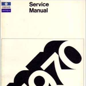 chrysler lebaron 1970 workshop manual