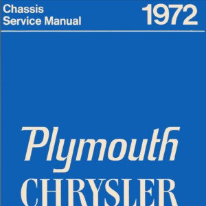 chrysler lebaron 1972 workshop manual