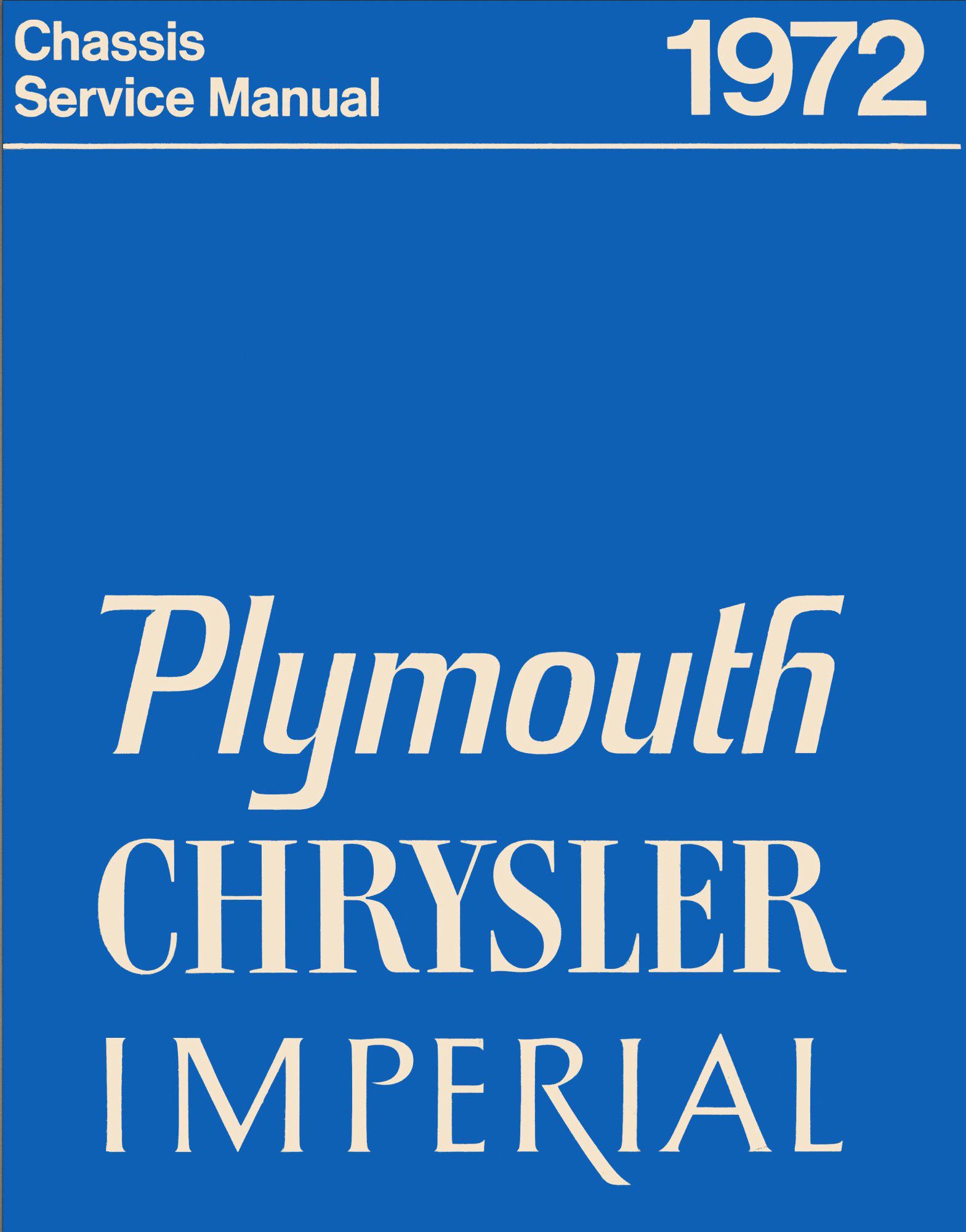 chrysler lebaron 1972 workshop manual