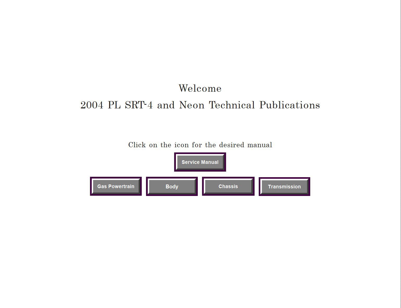 chrysler neon 2004 workshop manual