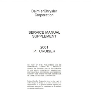 chrysler pt cruiser 2001 workshop manual