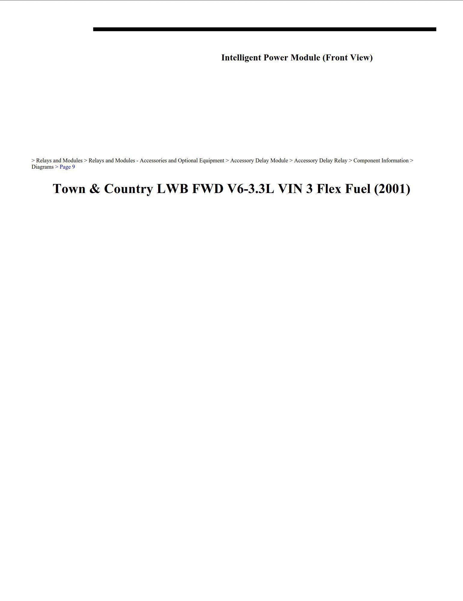 chrysler town and country 2001 v6 3.3l workshop manual