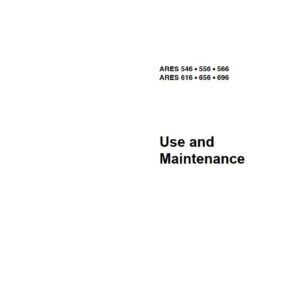 claas ares 546, 556, 566, 616, 656, 696 operators and maintenance manual