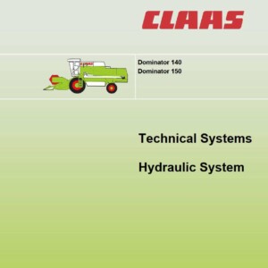claas dominator 140 150 – technical systems, hydraulic system manual