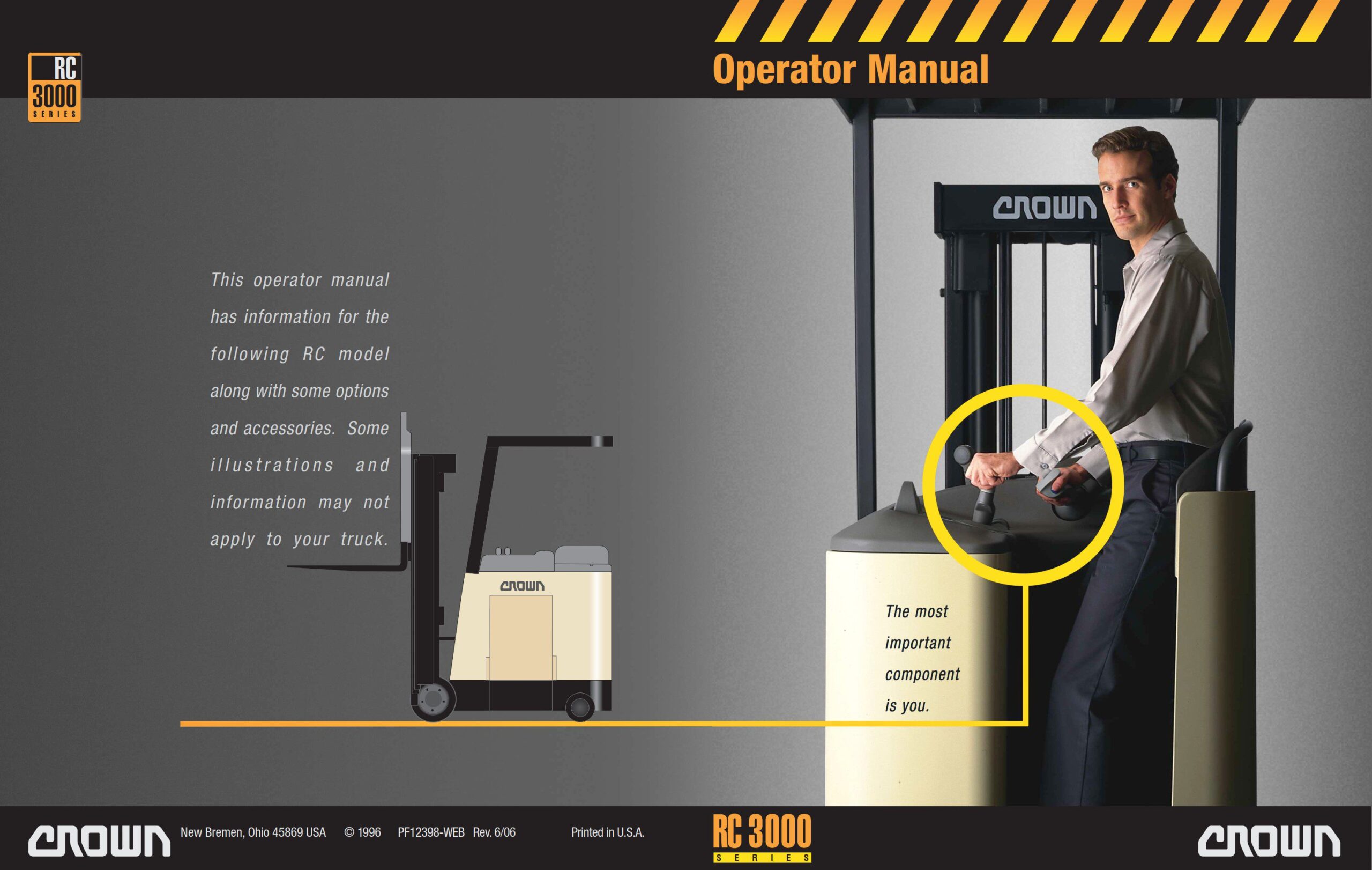 crown counterbalance trucks rc3000 operator manual