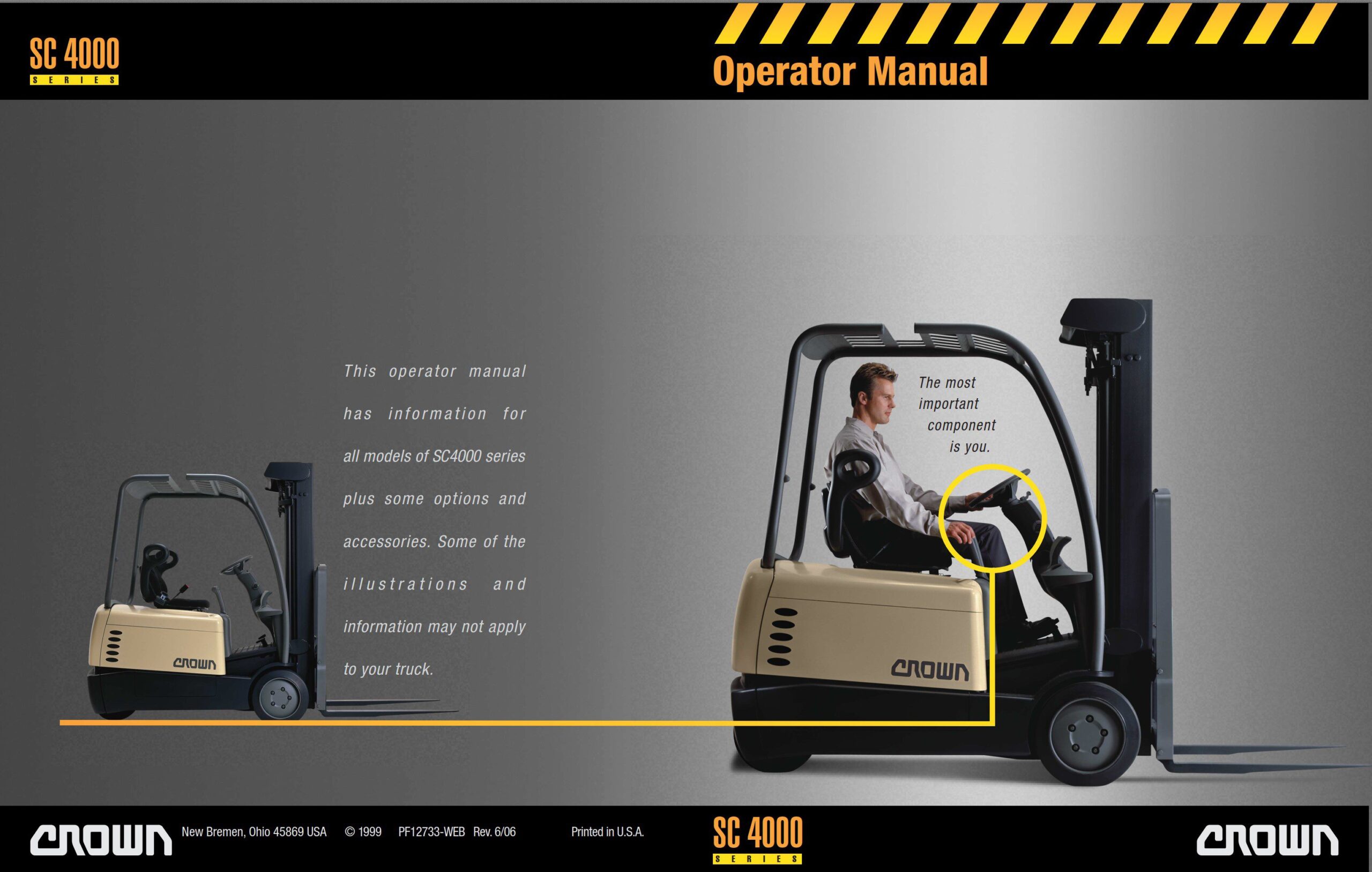 crown counterbalance trucks sc4000 operator manual
