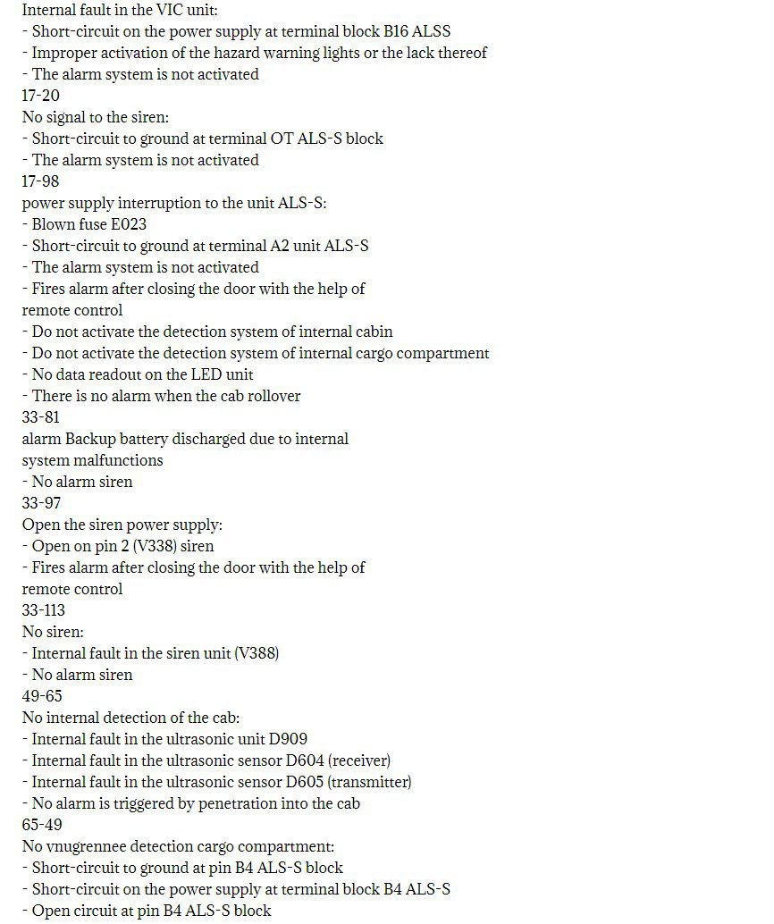 daf lf, cf, xf truck fault codes dtc (als, ags)