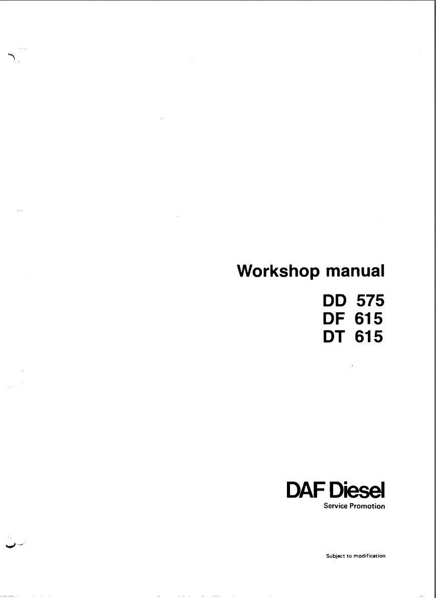 daf trucks dd df dt series workshop manual