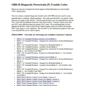 dodge chrysler jeep plymouth standard and specific fault codes dtc