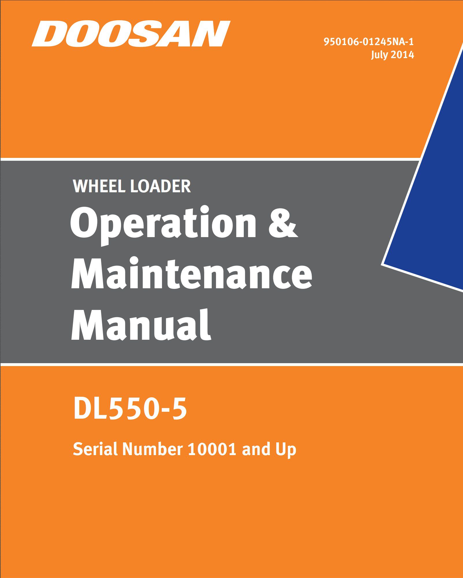 doosan dl550 5 operation & maintenance manual