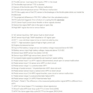 doosan dtcs fault codes list