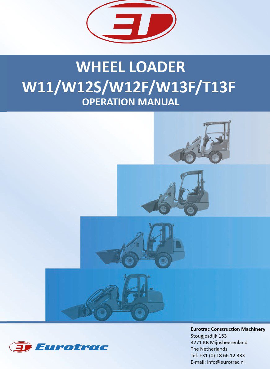 eurotrac w11 w12 s w12 f w13 f t13 f operation manual