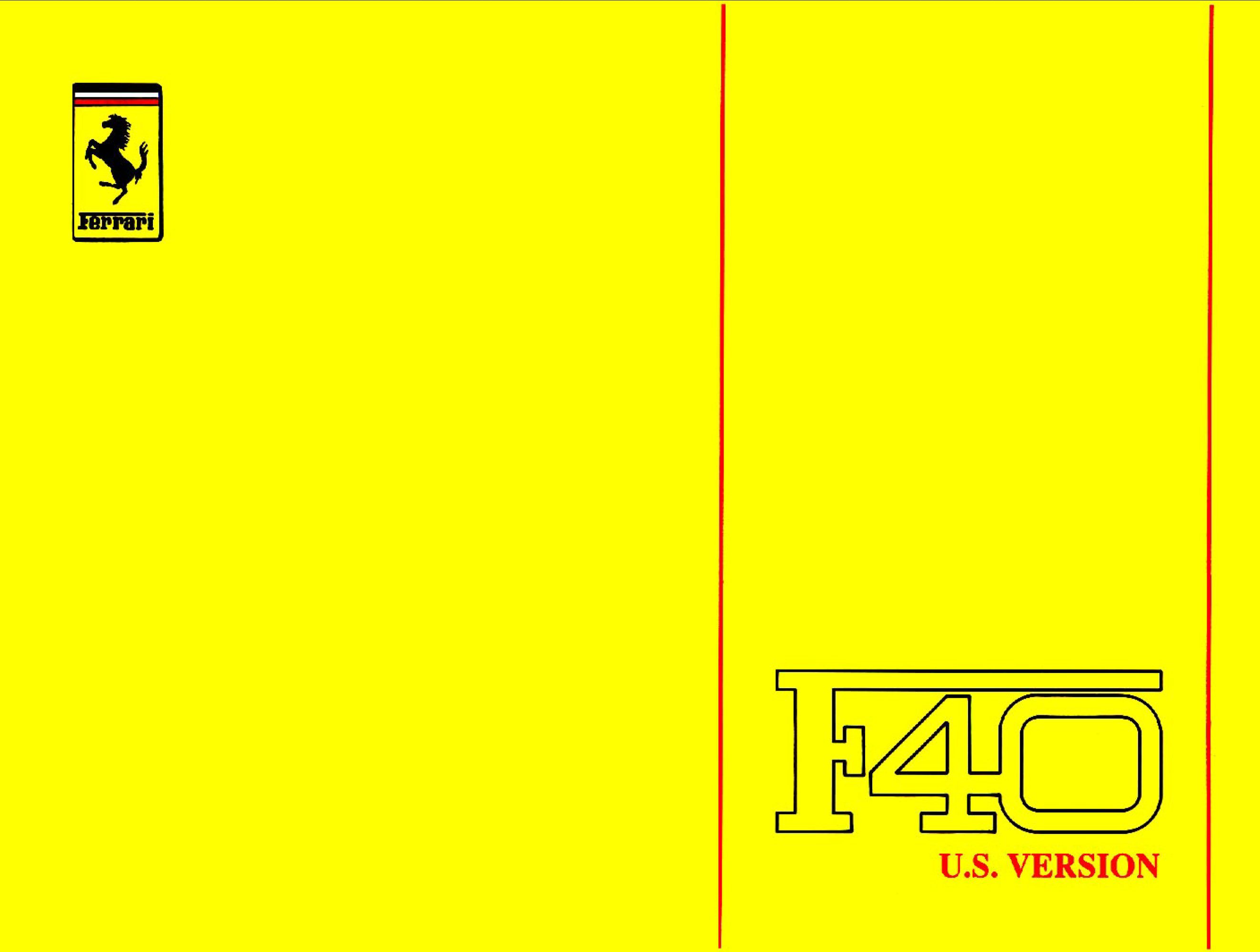ferrari f40 usa 1992 service manual
