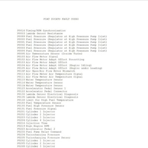 fiat ducato fault codes dtc