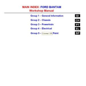 ford bantam 2002 workshop manual
