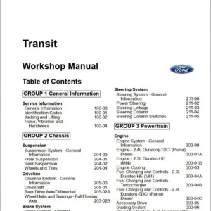 ford transit vm 2006 2013 workshop manual