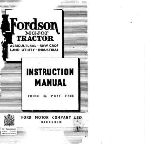 fordson major tractor service manual