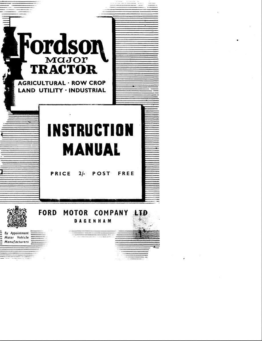 fordson major tractor service manual