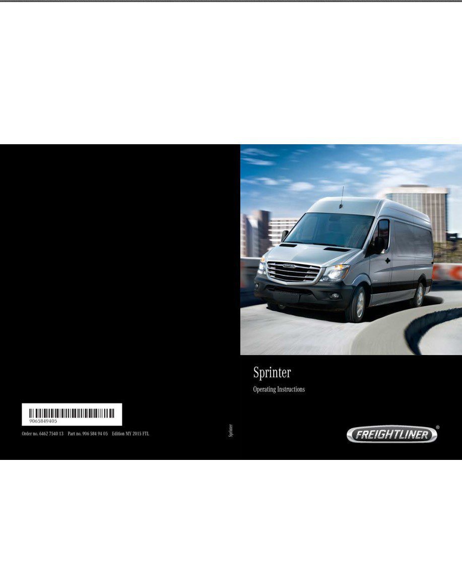 freightliner sprinter 2015 operating instructions manual