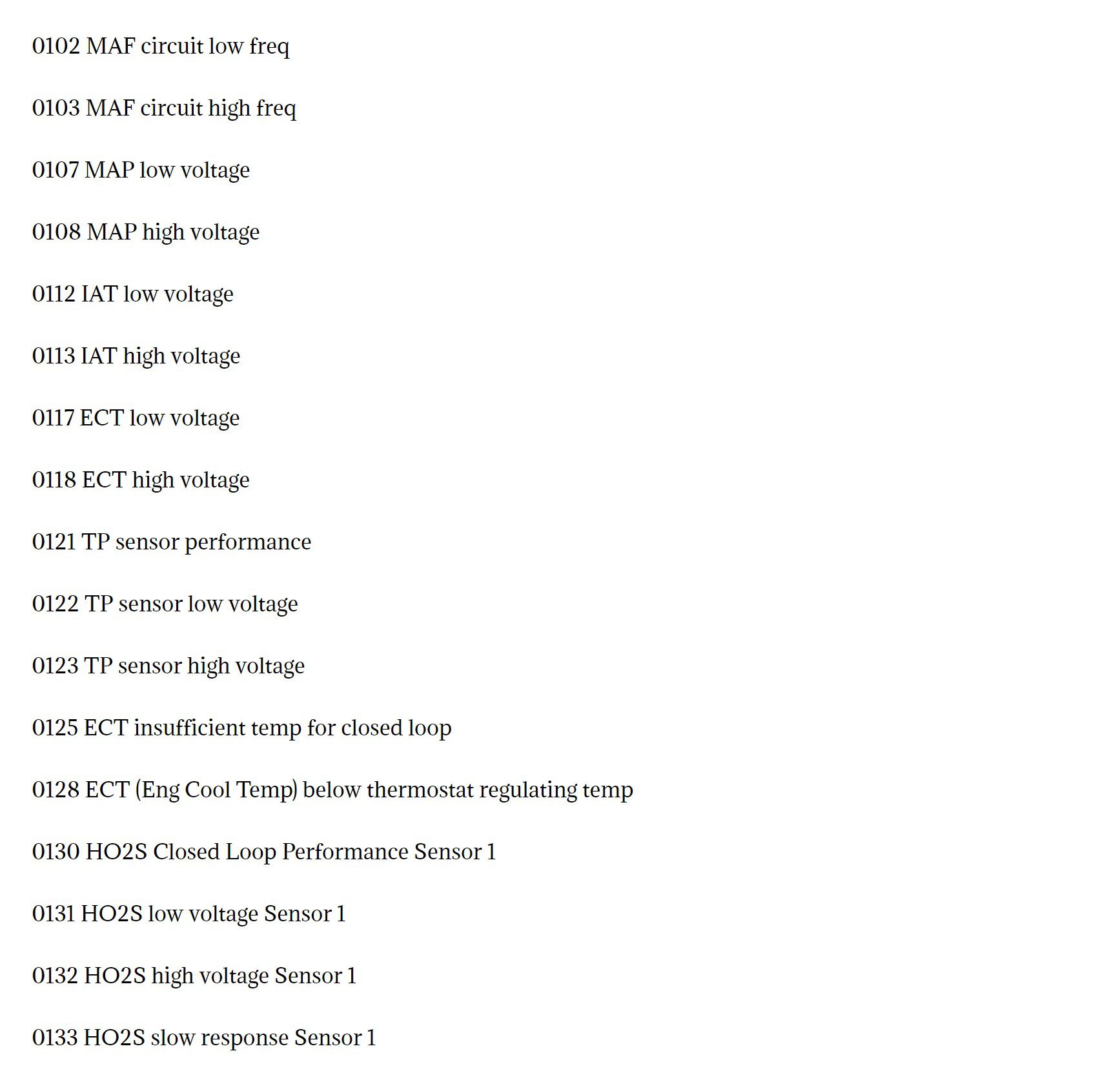 gmc truck fault codes dtc, p codes