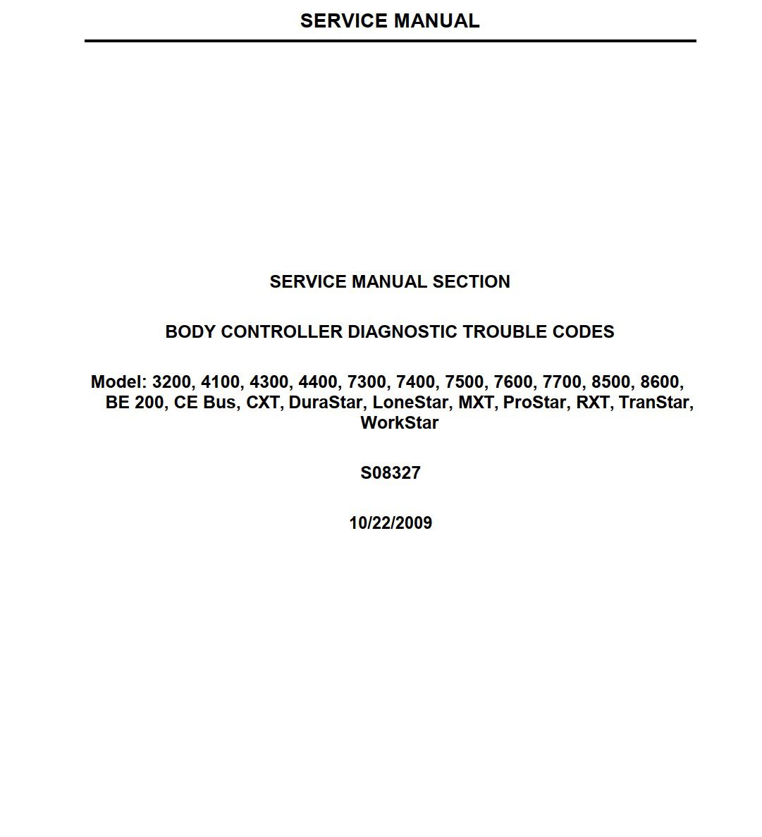 international 3200, 4100, 4300, 4400, 7300, 7400, 7500, 7600, 7700, 8500, 8600 fault code list